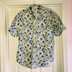 Secret Wash Shirting Sewn For J. Crew Men's Cotton Floral Shirt Size‎ XL